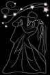 contour of groom and bride contour of groom and bride