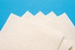 Napkins isolated on blue background Napkins isolated on blue background
