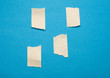 Scraps isolated on blue Scraps isolated on blue