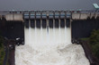 Dam Spillway Release Aerial View