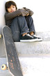 Jeune ado et son skate Jeune ado et son skate