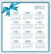 Vector: Calendar 2011 and bow Calendar 2011 and bow