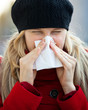 young woman has a cold young woman has a cold