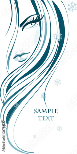 Vettoriale: Background with woman Background with woman