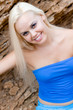 attractive blond woman in blue attractive blond woman in blue