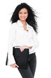 happy businesswoman with briefcase happy businesswoman with briefcase