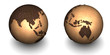 Holzglobus asien & australien