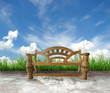 garden and blue sky