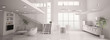 Weisses apartment interior panorama 3d render