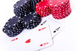 playing cards and poker chips