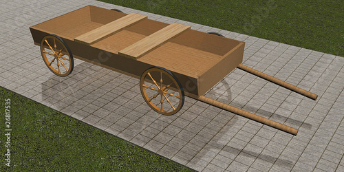 Illustration: Wooden cart Wooden cart