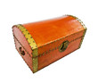 Treasure chest on white background