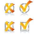 Vector: richtig falsch premium icons richtig falsch premium icons