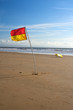 Lifeguard Flag and Surfboard Lifeguard Flag and Surfboard