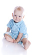 Photo of adorable young boy on white background Photo of adorable young boy on white background