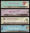 retro travel or writing banners