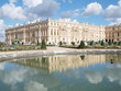 Castle of Versaille frontage with blue sky and Shadow image in w Castle of Versaille frontage with blue sky and Shadow image in w