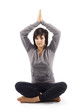 Woman Performing Yoga. Model Released