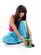Young Woman Exercising. Model Released