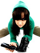 Teenager Polishing Boot. Model Released