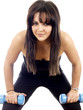Silly Teenager Lifting Weights.Model Released