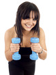 Happy Teenager Lifting Weights.Model Released
