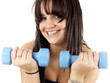 Happy Teenager Lifting Weights.Model Released