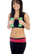 Happy Teenager Lifting Weights.Model Released