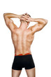Shirtless bodybuilder posing Shirtless bodybuilder posing