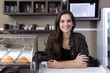 owner of a cafe or waitress