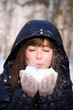 Girl with snow
