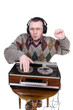 nerd enjoying music