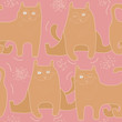 cute seamless background with illustration of cats cute seamless background with illustration of cats