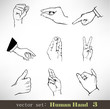 Vector set: Human Hand 3