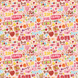cute love element seamless pattern