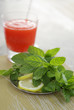 Strawberry daiquiri with mint and lemon Strawberry daiquiri with mint and lemon