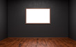 Empty picture in a dark room Empty picture in a dark room
