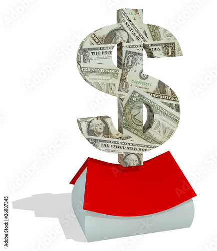 Illustration: dollarsign crushing house dollarsign crushing house