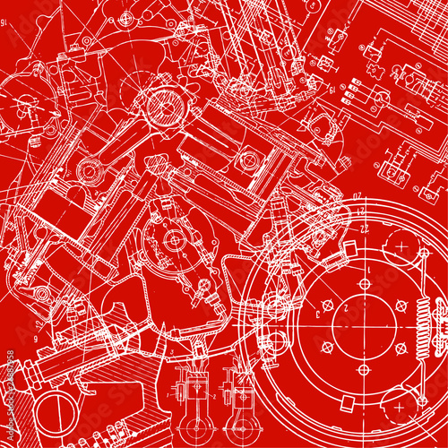 Vektor: technical drawing technical drawing