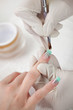 Photo: Applying gel Applying gel