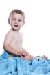 Photo of adorable young boy on white Photo of adorable young boy on white
