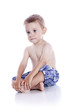 Photo of adorable young boy on white Photo of adorable young boy on white