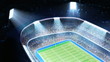 American football stadium. Top view.