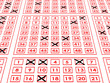 Close-up sur une grille de loto cochée