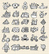 hand draw cute car element