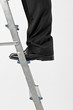 Man's legs on ladder