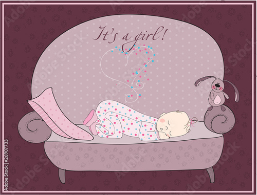  Born Baby Girls on Newborn Baby Girl Sleeping Card    Wooster  26907733   See Portfolio