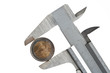 Foto: caliper with euro coin caliper with euro coin