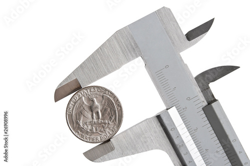 Photo: caliper with a quarter of dollar caliper with a quarter of dollar