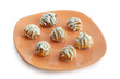 Cookies on plate isolated